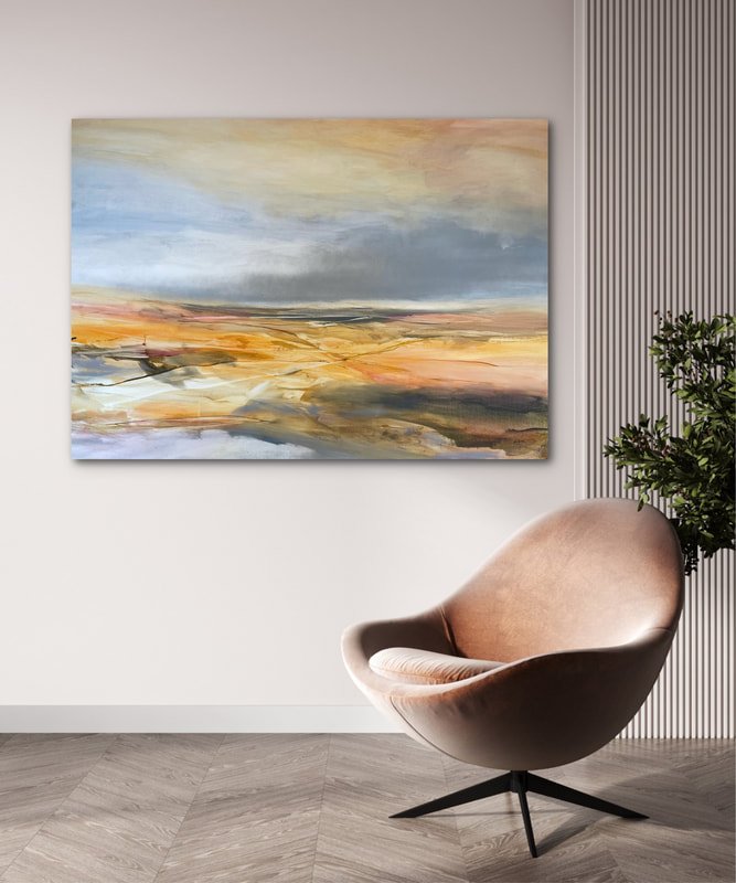 Marie Louise Eriksen 90x120 abstrakt landskab