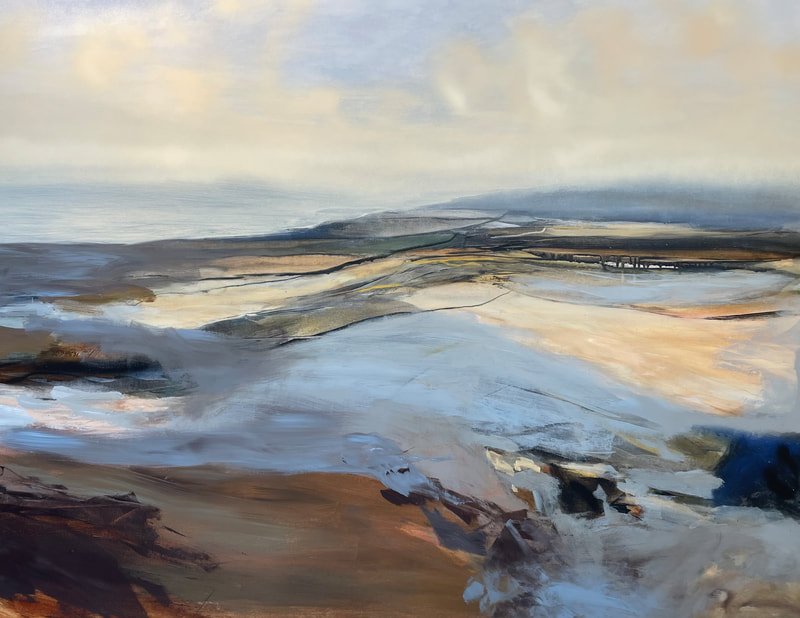 Marie Louise Eriksen 90x120 abstrakt landskab