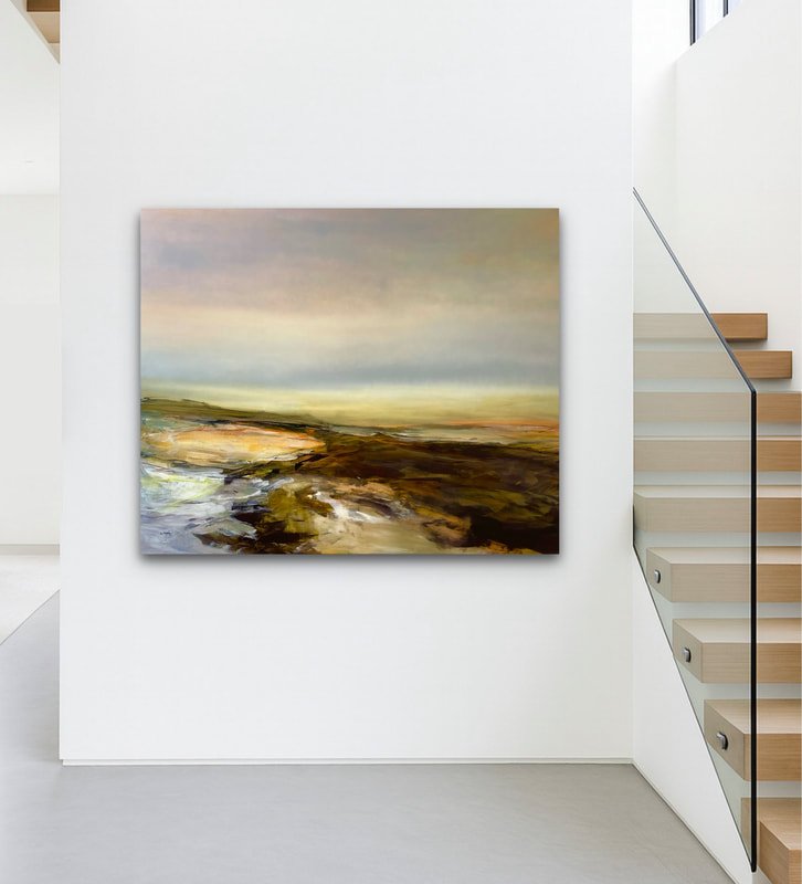 Marie Louise Eriksen 90x120 abstrakt landskab