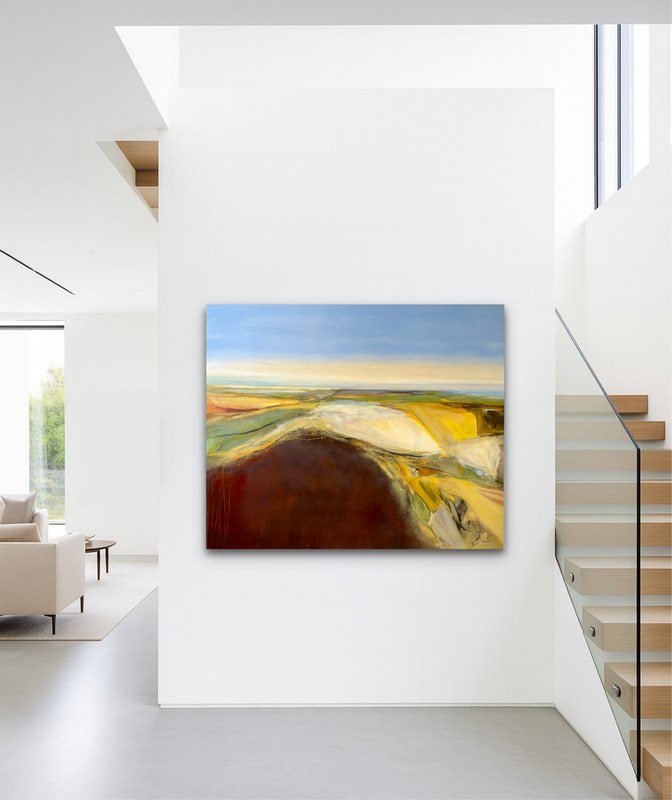 Marie Louise Eriksen 90x120 abstrakt landskab