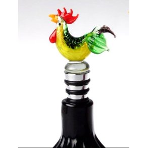 Vinprop i glas, gr�n hane