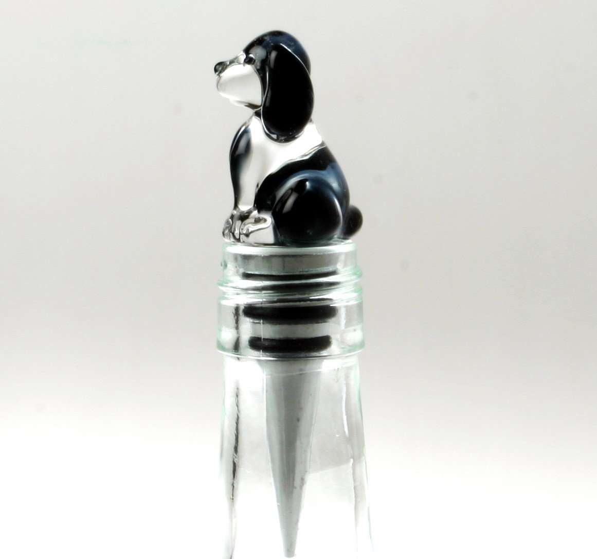 Vinprop i glas, hund