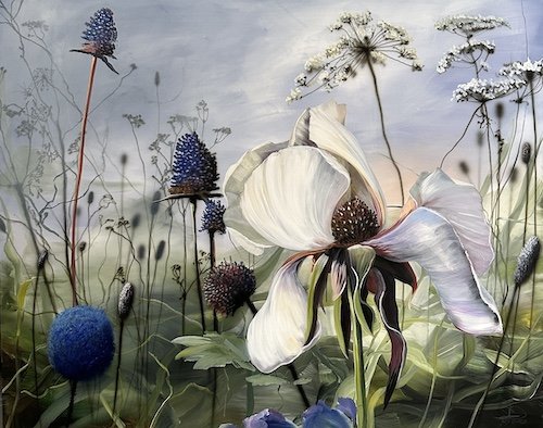 En mild bev�gelse 120x150 cm maleri af Naja Duarte