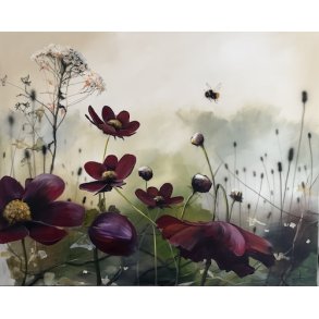 Et mellemv�rende  120x150 cm maleri af Naja Duarte