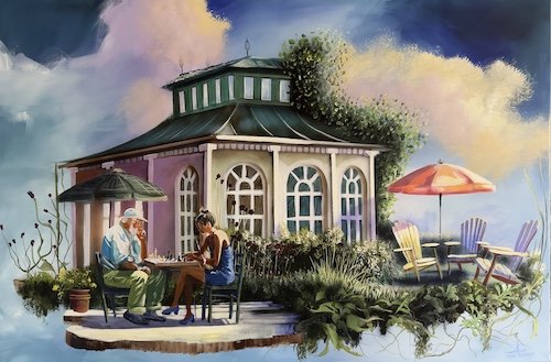 �jeblikket vokser 100x150cm maleri af Naja Duarte