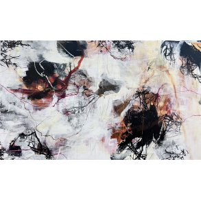 Abstrakt maleri af Rie Br�dsgaard, maleri 75x120cm