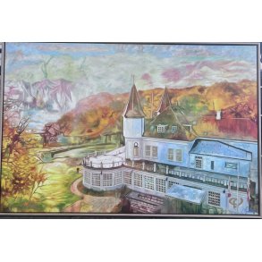 Varna Pal�et i en eventyrfort�lling Aarhus, 100x150cm oliemaleri af Sarah H�i