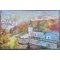 Varna Pal�et i en eventyrfort�lling Aarhus, 100x150cm oliemaleri af Sarah H�i