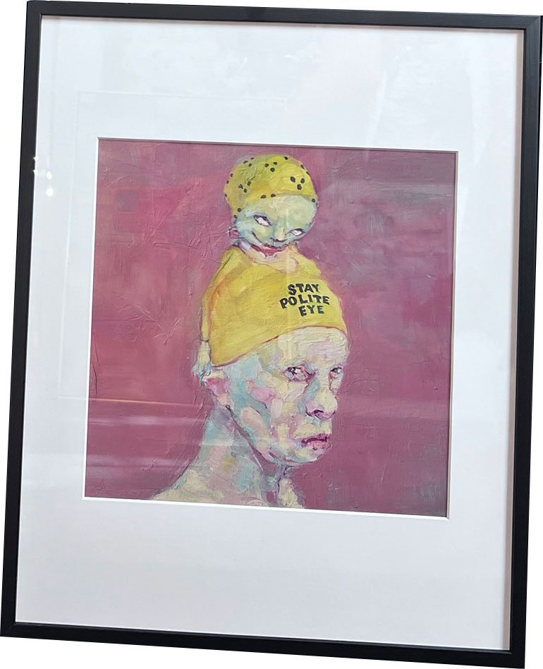 Fools - indrammet plakat af Michael Kvium 40x50cm