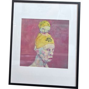 Fools - indrammet plakat af Michael Kvium 40x50cm