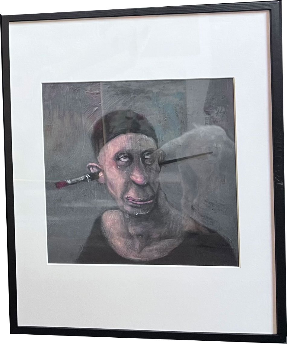 Fools - indrammet plakat af Michael Kvium 40x50cm