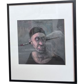 Fools - indrammet plakat af Michael Kvium 40x50cm