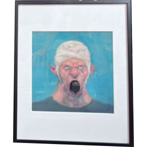 Fools - indrammet plakat af Michael Kvium 40x50cm