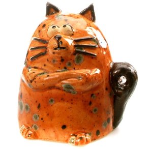 Grumpy kat, keramik af Anka Christop (kopi)