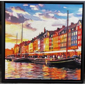 Oliemaleri af Sarah H�i 50x50cm