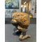 tr�kke det tunge l�s, Bronceskulptur af Lisbeth Gundersen