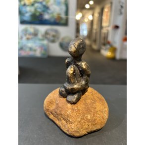 tid til at slappe af, Bronceskulptur af Lisbeth Gundersen