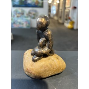 tid til at slappe af, Bronceskulptur af Lisbeth Gundersen