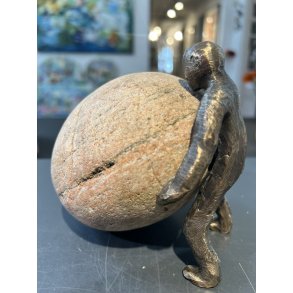 Gi den gas, Bronceskulptur af Lisbeth Gundersen