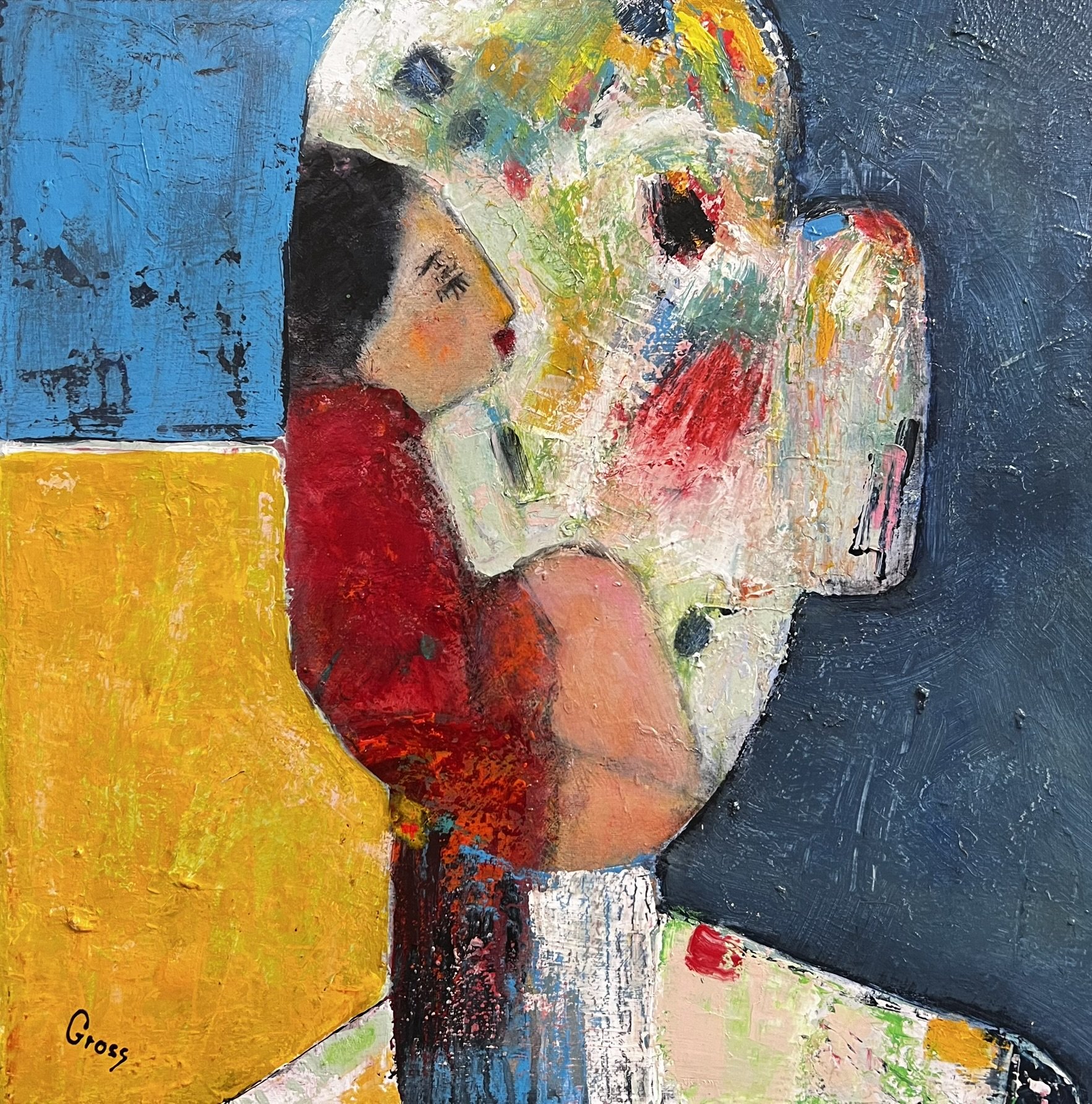 Inge Merete Gross, Waiting, 50x50cm