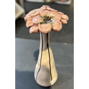 Keramik blomst, Stent�j af Christina Weldingh, h�jde 14cm
