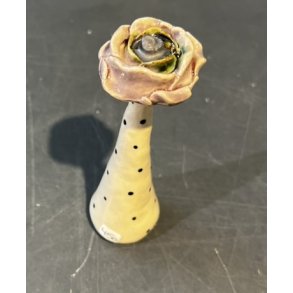 Keramik blomst, Stent�j af Christina Weldingh, h�jde 15cm