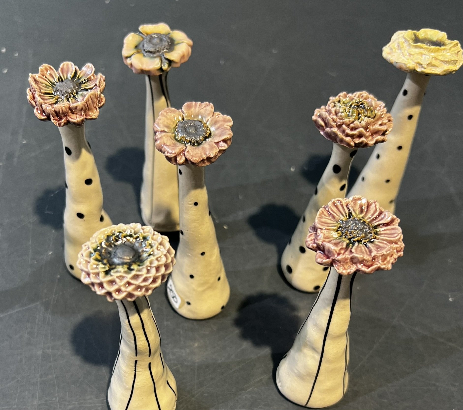 sm� blomster, Stent�j af Christina Weldingh, pris pr. stk. h�jde 11cm