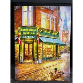Borgportens Isenkram Oliemaleri af Sarah H�i 60x80cm