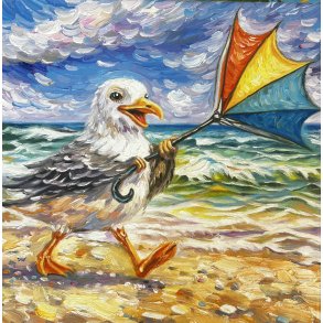 Oliemaleri af Sarah H�i 30x30cm