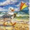 Oliemaleri af Sarah H�i 30x30cm