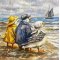 Oliemaleri af Sarah H�i 30x30cm