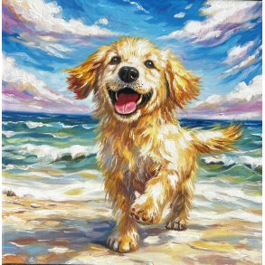 Oliemaleri af Sarah H�i 30x30cm