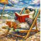Oliemaleri af Sarah H�i 30x30cm