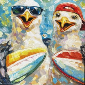 Oliemaleri af Sarah H�i 30x30cm