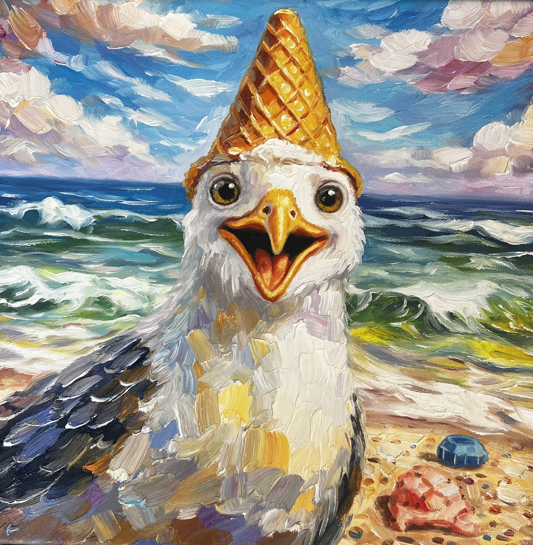 Oliemaleri af Sarah H�i 30x30cm