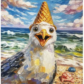 Oliemaleri af Sarah H�i 30x30cm