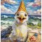 Oliemaleri af Sarah H�i 30x30cm