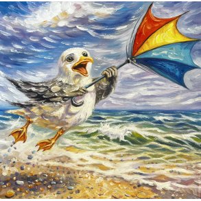 Oliemaleri af Sarah H�i 30x30cm