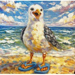 Oliemaleri af Sarah H�i 30x30cm