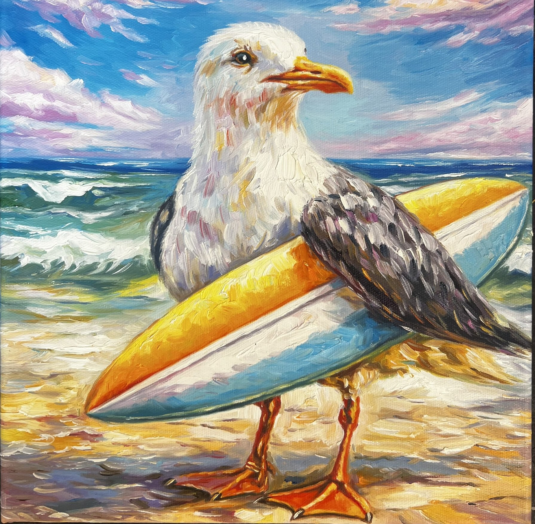 Oliemaleri af Sarah H�i 30x30cm