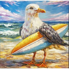 Oliemaleri af Sarah H�i 30x30cm