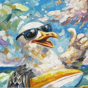 Oliemaleri af Sarah H�i 30x30cm
