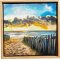 Den danske kyst, oliemaleri af Sarah H�i 30x30