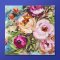 blomster, L�rredsprint med maling 100x100cm
