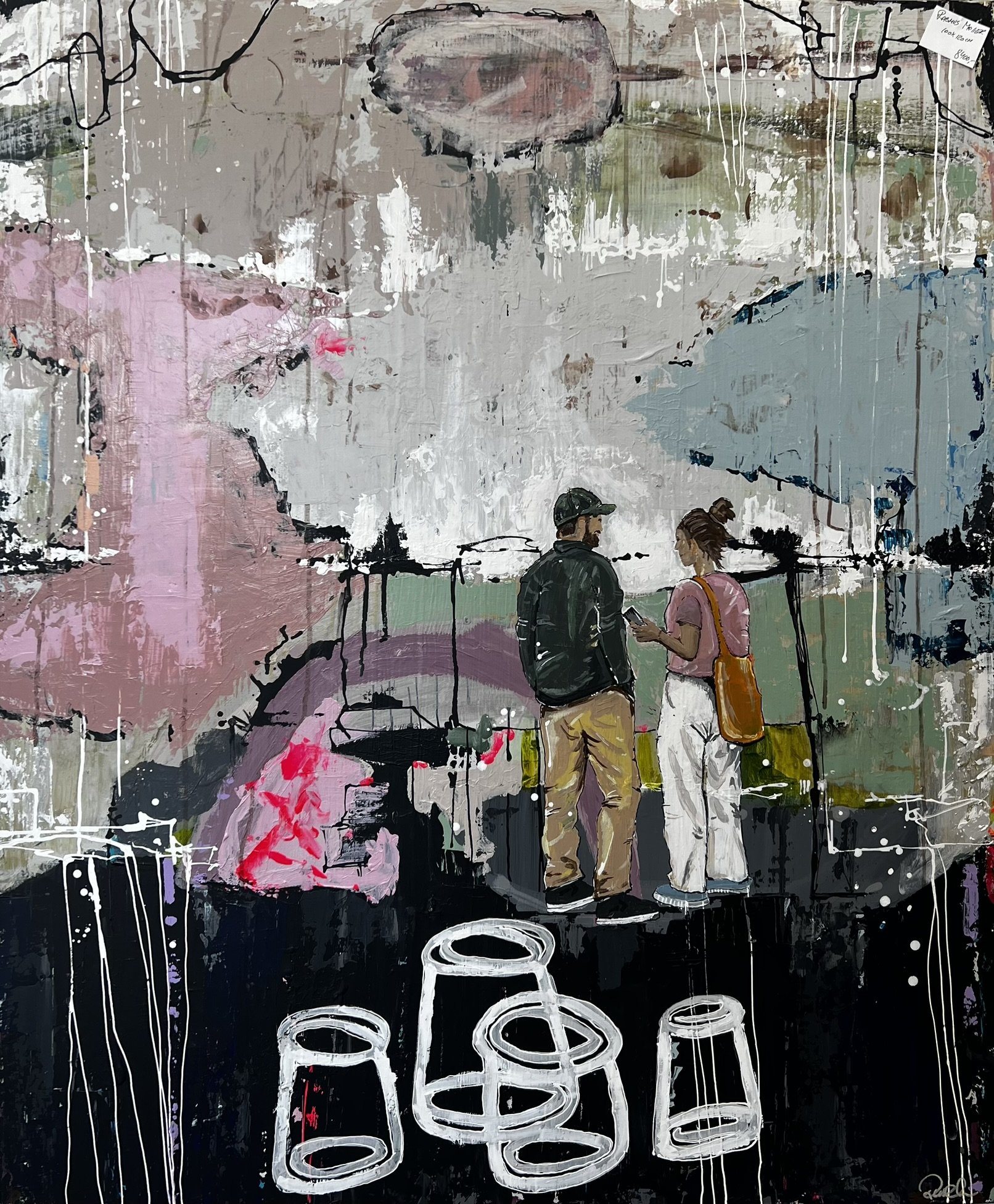 Akrylmaleri, Rasmus M�ller 100x120cm