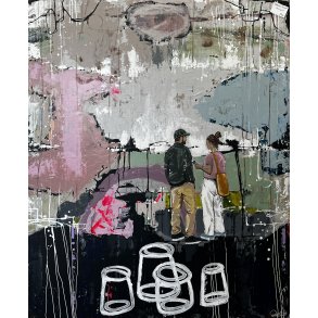 Akrylmaleri, Rasmus M�ller 100x120cm