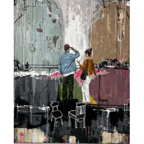 Akrylmaleri, Rasmus M�ller 100x120cm