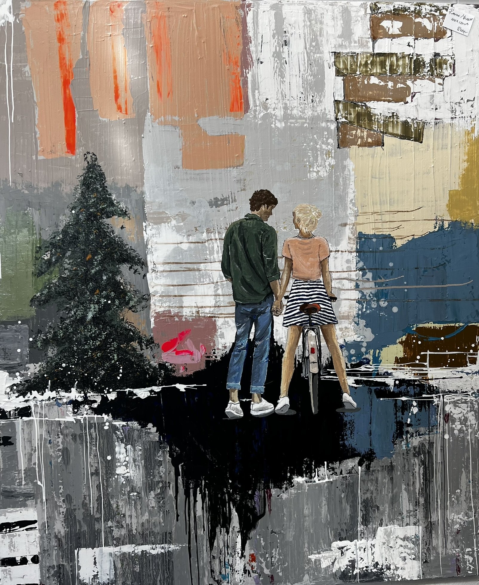 Akrylmaleri, Rasmus M�ller 100x120cm