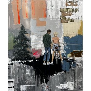Akrylmaleri, Rasmus M�ller 100x120cm