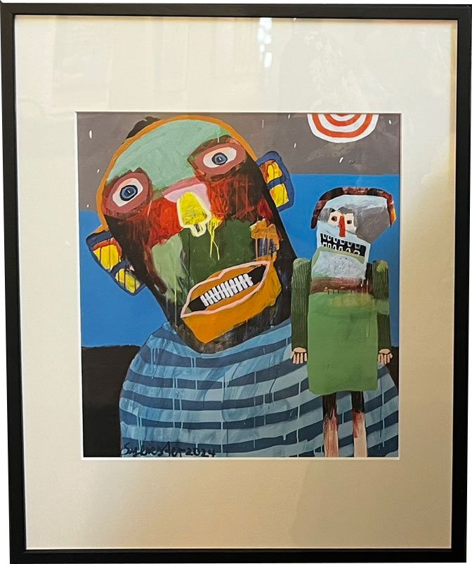 Leif Sylvester, plakat indrammet i passepartout og sort ramme, 40x50cm